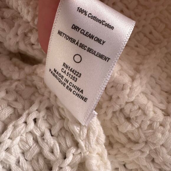 Bishop + Young Bristol Knit Gold Button Cardigan Sweater Ivory Size Small - Picture 6 of 7